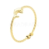 Real 18K Gold Plated 304 Stainless Steel Open Cuff Rings for Women RJEW-B061-02G-04-1