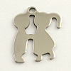 Valentines Day Gifts Ideas 201 Stainless Steel Lover Stamping Blank Tag Pendants STAS-S031-15-1