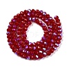 Electroplate Opaque Solid Color Glass Beads Strands EGLA-A044-P3mm-L02-3