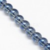 Electroplate Crystal Glass Round Beads Strands EGLA-F037-6mm-A03-1