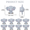 8Pcs Food Grade Eco-Friendly Silicone Focal Beads SIL-YW0001-82-3