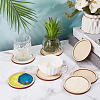 Poplar Plywood Coaster AJEW-WH0596-043-5