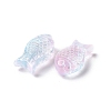 Transparent Spray Painted Glass Beads GLAA-I050-10H-2