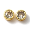 Rack Plating Brass Micro Pave Cubic Zirconia Slide Charms KK-C020-13G-2