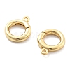 Rack Plating Brass Spring Gate Rings KK-H449-58G-02-NR-2
