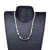 Natural & Synthetic Gemstone Beaded Necklaces NJEW-JN02454-5
