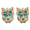 Golden Plated Alloy Pendants ALRI-L050-02G-01-2