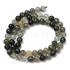 Natural Green Rutilated Quartz Beads Strands G-E561-14-6mm-6