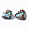 Assembled Bronzite and Imperial Jasper Pendants G-T111-04E-2