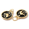 Ion Plating(IP) 304 Stainless Steel Enamel Pendants STAS-A080-43G-02-2