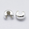 925 Sterling Silver Crimp Beads Cover X-STER-G027-27S-4mm-2