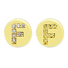 Brass Micro Pave Clear Cubic Zirconia Beads KK-T030-LA843-FX3-3