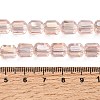 Electroplate Transparent Column Glass Beads Strands EGLA-A043-02-AB06-4