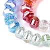 Electroplate Transparent Glass Beads Strands EGLA-N022-14A-B02-3
