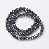 Electroplate Opaque Glass Beads Strands EGLA-A034-P6mm-S02-2