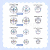 1000Pcs 4 Styles Transparent Acrylic Beads MACR-PA0001-02-2
