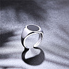 SHEGRACE Rhodium Plated 925 Sterling Silver Cuff Rings JR789A-3