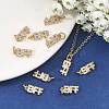 SHEGRACE Brass Micro Pave Clear Cubic Zirconia Pendants XGRQ2C624-408G-5