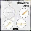 20Pcs Stainless Steel Round Snake Chain Necklaces with Ball NJEW-OC0001-08G-2