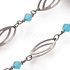 Soldered Handmade Faceted Glass Beaded Chains CHC-G008-07B-2