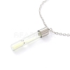 Luminous Alloy Locket Pendant Necklaces NJEW-F284-08A-2