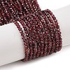 Natural Garnet Beads Strands X-G-F619-17A-2mm-1