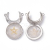 Natural Quartz Crystal Connector Charms G-G983-02P-07-2