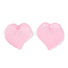 Transparent Frosted Acrylic Leaf Charms FACR-ZX003-01A-2
