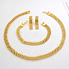 Minimalist Iron Hollow-out Chain Bracelets & Earrings & Necklaces Sets for women TS6133-1