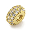 Rack Plating Brass Micro Pave Cubic Zirconia Beads KK-B091-03G-01-2