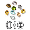 Faceted K9 Glass Rhinestone Cabochons GGLA-R402-07B-1