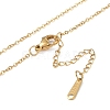 Ion Plating(IP) Initial Letter 304 Stainless Steel Pendant Necklaces NJEW-M199-01G-G-4