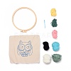Owl Punch Embroidery Supplies Kit DIY-H155-02-2