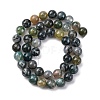 Natural Moss Agate Beads Strands G-F453-8mm-5