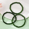 Natural TaiWan Jade Bead Stretch Bracelets X-BJEW-K212-A-019-1
