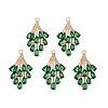 Brass Micro Pave Cubic Zirconia Pendants KK-R111-006-A01-1
