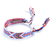 Polyester-cotton Braided Rhombus Pattern Cord Bracelet FIND-PW0013-001A-05-1
