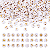 500Pcs 5 Style Plating Acrylic Beads PACR-BY0001-01-1