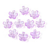 Baking Paint Transparent Glass Bead Caps DGLA-N014-06A-05-1