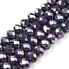 Electroplate Glass Beads Strands EGLA-A044-P8mm-B11-1