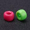 Opaque Acrylic European Large Hole Beads PL338-3