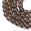 Natural Smoky Quartz Round Beads Strands G-E329-6mm-38B-4