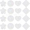 16Pcs 4 Style Transparent Acrylic Pendants FIND-NB0002-58-1