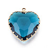 Transparent Glass Pendants KK-N283-01C-G-1