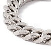 304 Stainless Steel Curb Chains Bracelet for Women BJEW-E107-03P-01-2