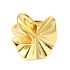Brass Twist Flat Round Adjustable Ring RJEW-Q781-11G-2
