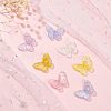 48Pcs 6 Colors Electroplate Acrylic Pendants PACR-FH0001-04-2