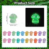 100Pcs 10 Colors Mushroom Luminous Resin Display Decorations RESI-SZ0003-46-2