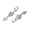 Non-Tarnish Leaf 304 Stainless Steel Dangle Earrings EJEW-L283-017P-2