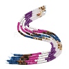 Watermelon Stone Glass & Natural Howlite & Polychrome Jasper & Dyed White Jade & White Jade Beads Strands G-Z135-C15-3